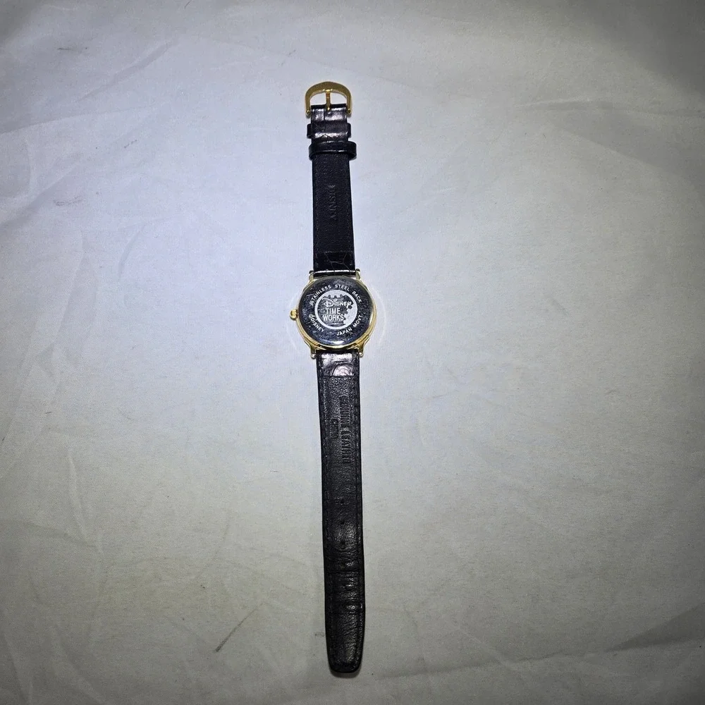 Disney Time Works Watch w/Mickey Faces Turn as the Seconds Hand Resort 30mm